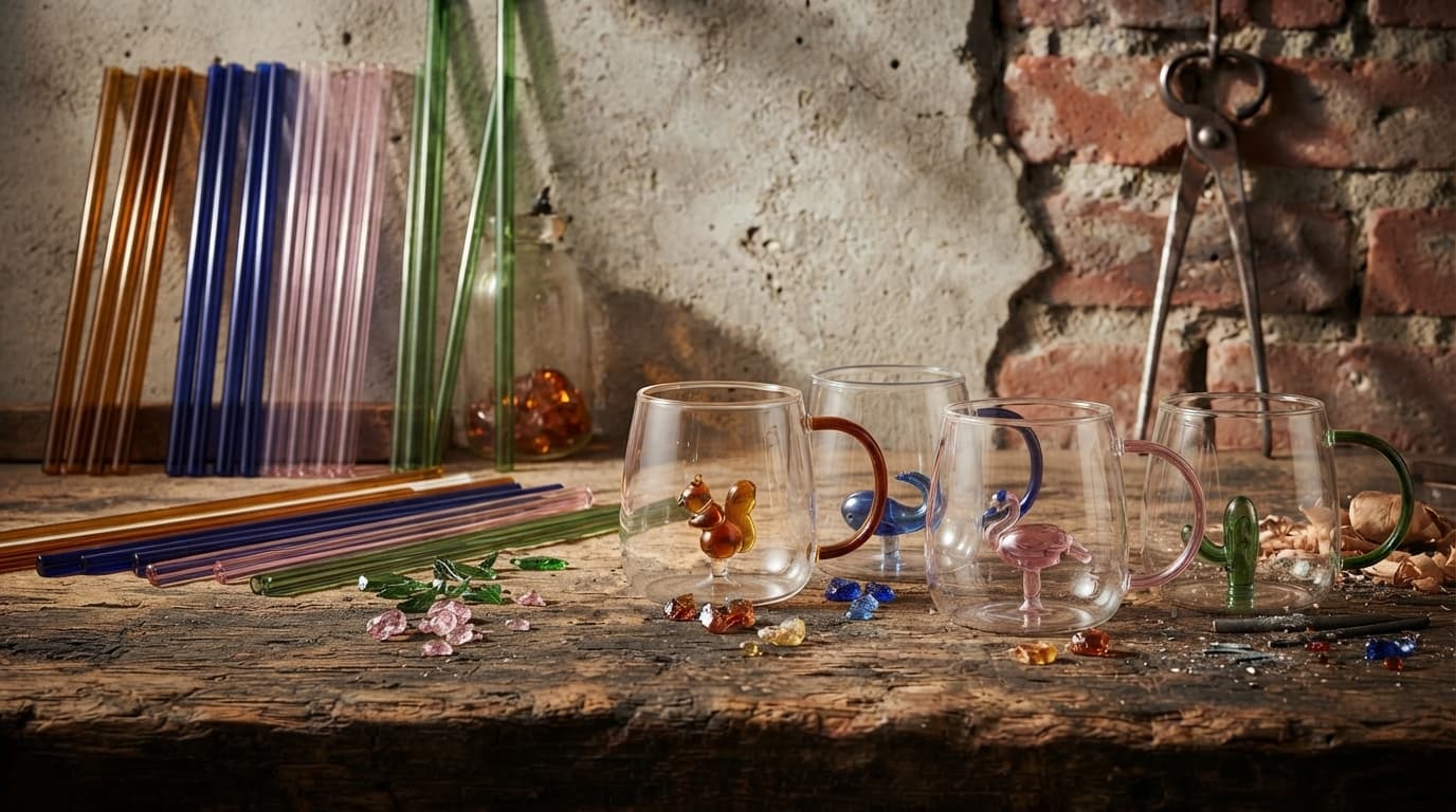 Collection Kamorebi — tasses en verre 3D