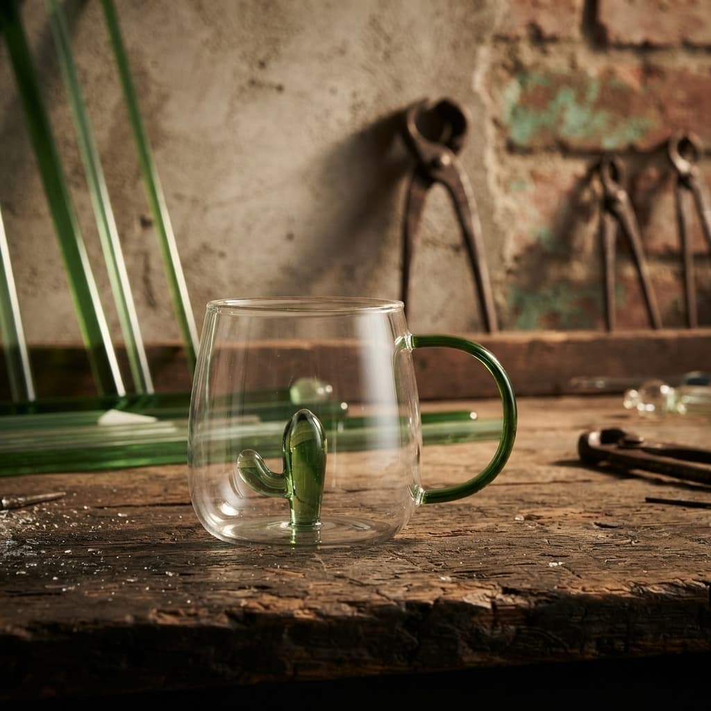 Mug Verre 3D Cactus