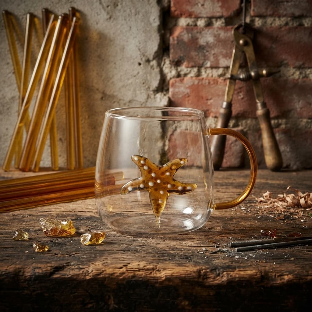 Mug Verre 3D Étoile de Mer