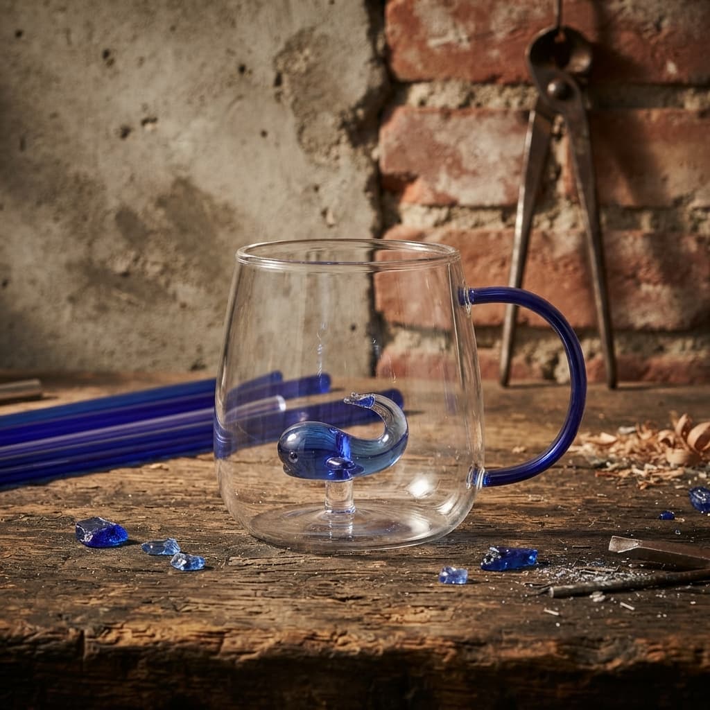 Mug Verre 3D Baleine
